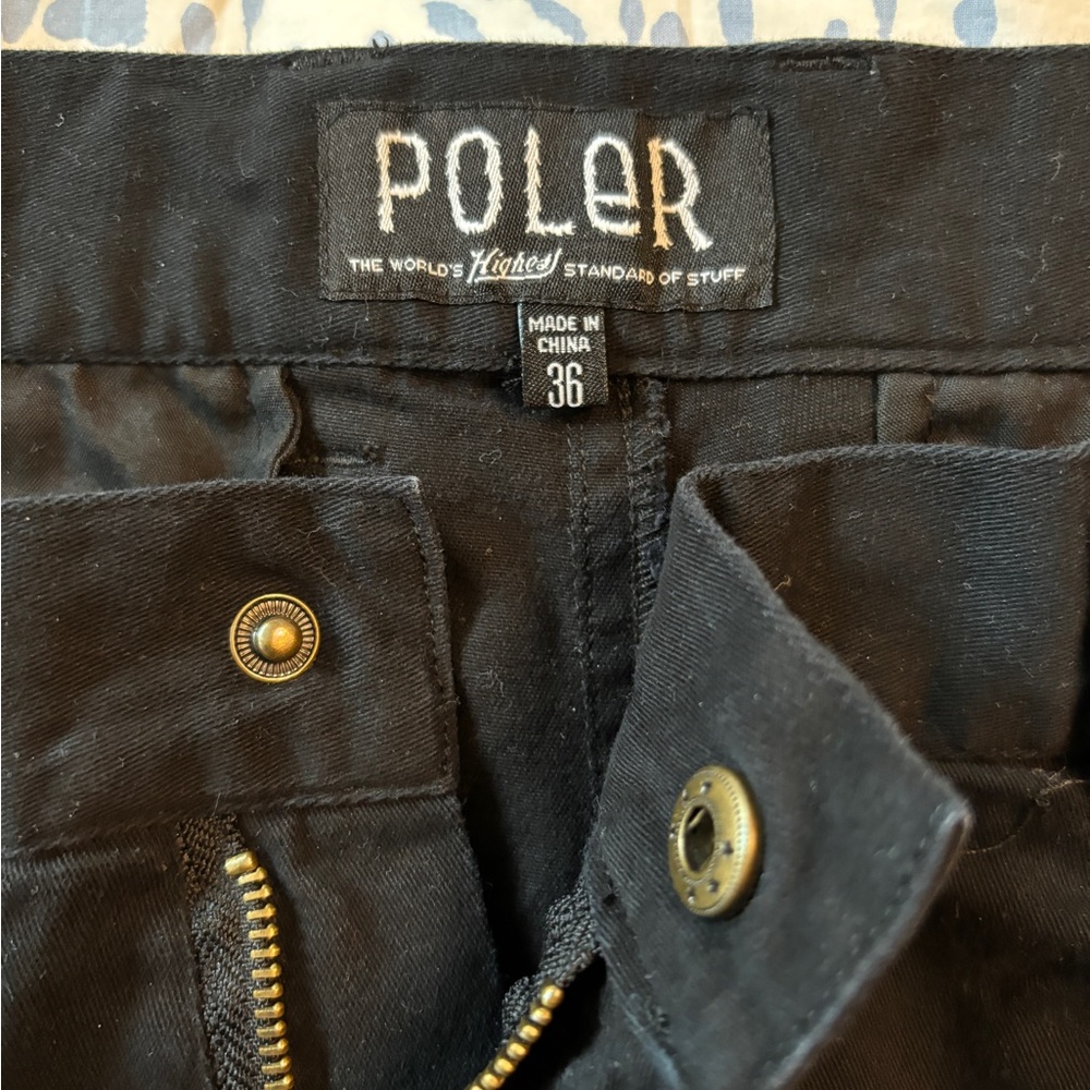 Poler camp pants. Black. 36